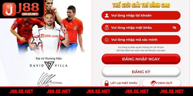 Thực hiện thao tác đăng nhập trên J88 vô cùng nhanh chóng