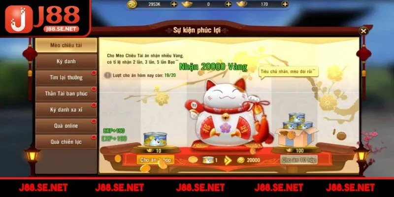 Mèo Chiêu Tài tạo hứng khởi trong từng lượt quay