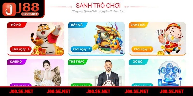 Kho game J88 luôn bắt trend hót thị trường, cực kỳ cuốn hút